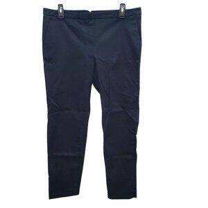 MNG Basics Women's Black Flat Front Slim Ankle Crop Career Pants‎ Size US 10